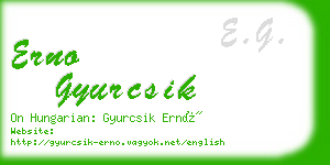 erno gyurcsik business card